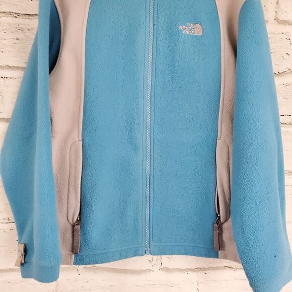 North Face zip up fleece jacket long sleeve girls - Picture 2 of 8